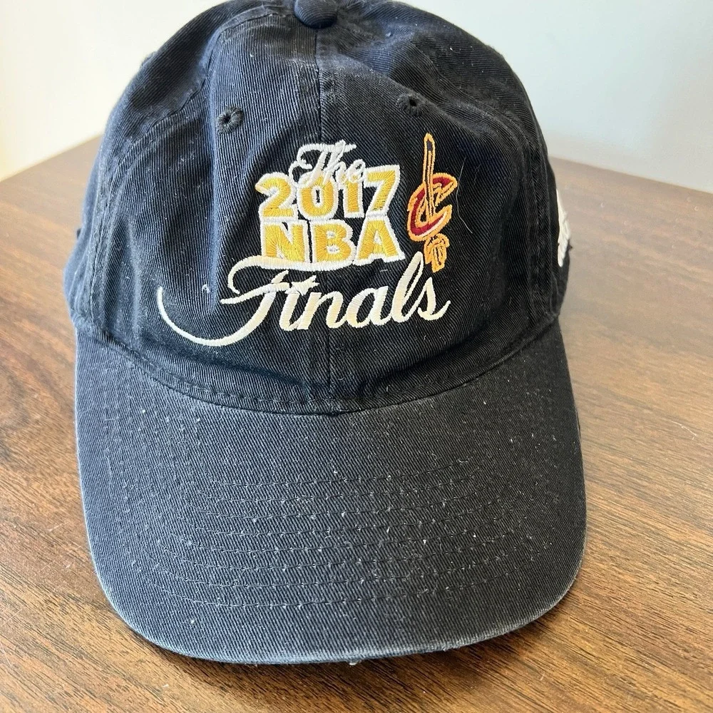 Adidas 2017 NBA Finals Cleveland Cavaliers Black Adjustable Hat LeBron James Cap